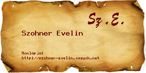 Szohner Evelin névjegykártya