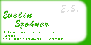 evelin szohner business card